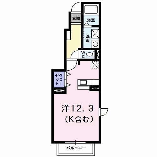 オレンジハイツAの物件間取画像