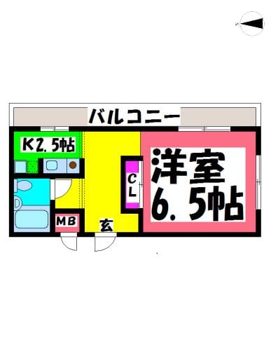 ニュースカイ22マンションの物件間取画像