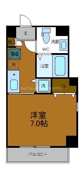 日本橋駅 徒歩6分 8階の物件間取画像