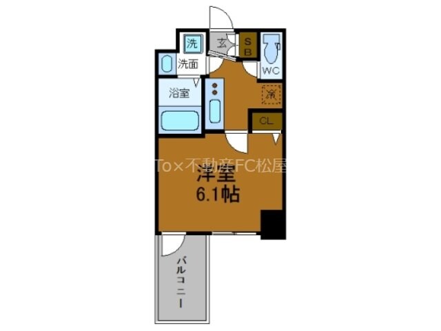 プレサンス上町台クレストの物件間取画像