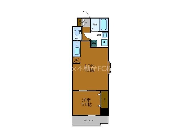 谷町四丁目駅 徒歩7分 7階の物件間取画像