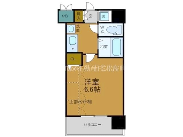 大阪上本町駅 徒歩3分 2階の物件間取画像