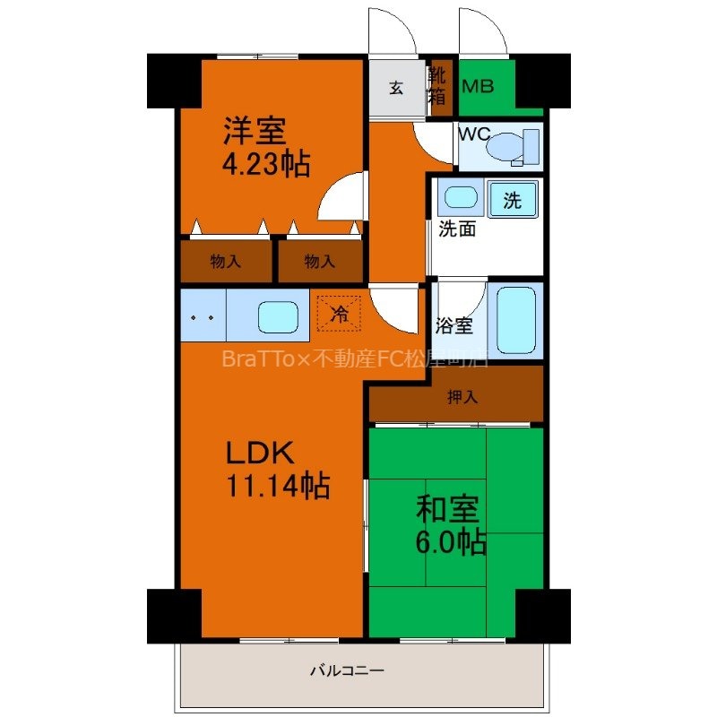 ダイアパレス谷町第３の物件間取画像