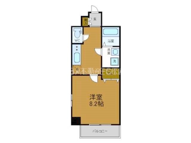 谷町九丁目駅 徒歩5分 8階の物件間取画像