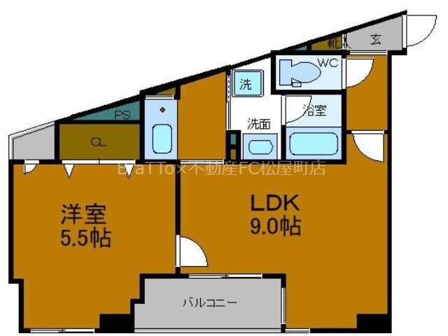 阿波座駅 徒歩1分 7階の物件間取画像