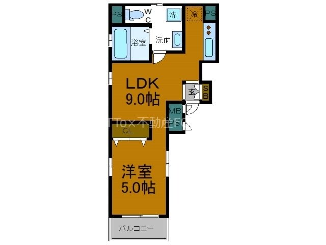 長堀橋駅 徒歩3分 8階の物件間取画像