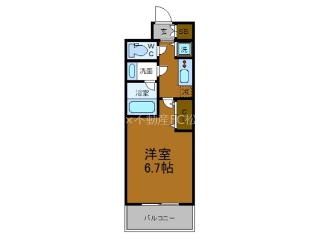 桜川駅 徒歩5分 3階の物件間取画像
