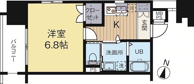 博多駅 徒歩5分 8階の物件間取画像