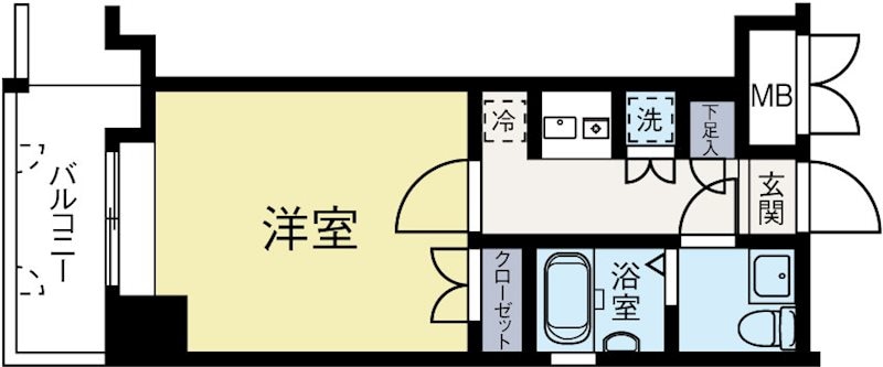 祇園駅 徒歩3分 8階の物件間取画像