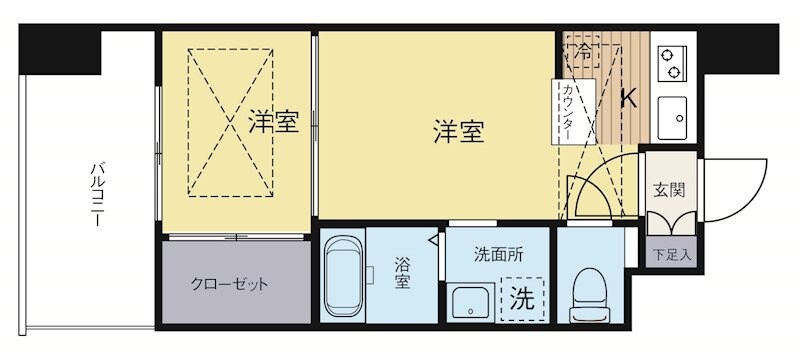 エステートモア天神の物件間取画像