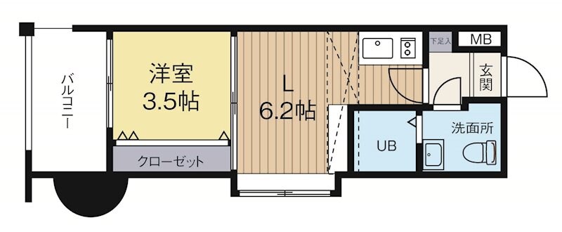 博多駅 徒歩10分 7階の物件間取画像