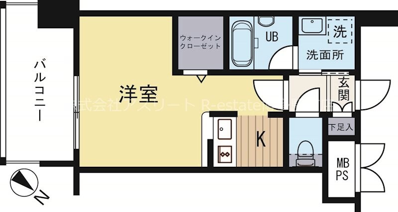 西鉄福岡（天神）駅 徒歩5分 4階の物件間取画像