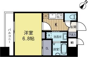 DSタワー大博通りの物件間取画像