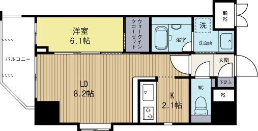 博多駅 徒歩4分 4階の物件間取画像