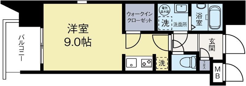薬院駅 徒歩4分 4階の物件間取画像