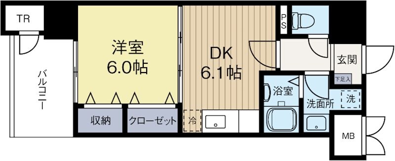 大濠公園駅 徒歩5分 10階の物件間取画像