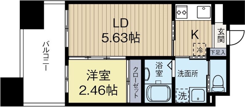 薬院駅 徒歩7分 6階の物件間取画像