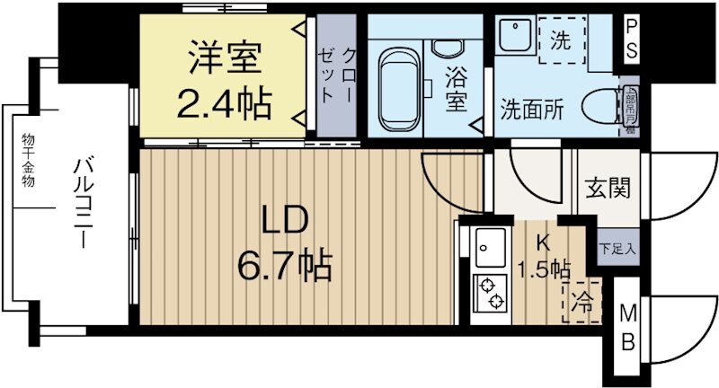 グランフォーレプライム箱崎の物件間取画像