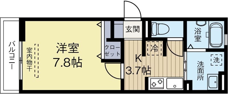 薬院駅 徒歩8分 2階の物件間取画像