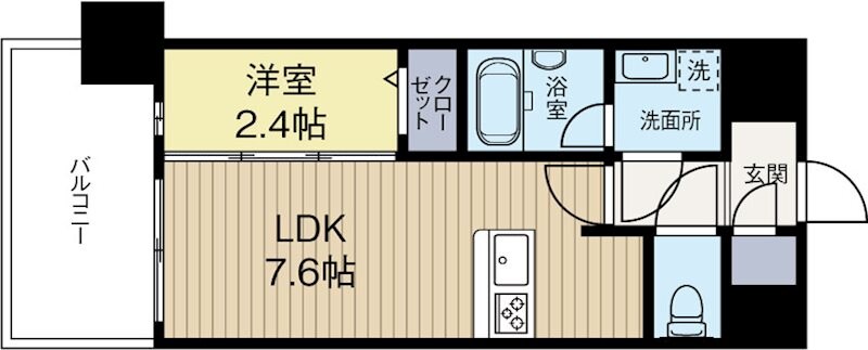 渡辺通駅 徒歩7分 6階の物件間取画像