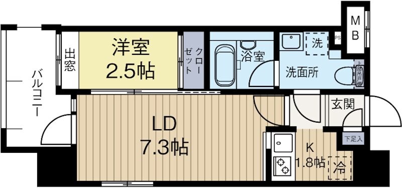 グランフォーレプライム天神東の物件間取画像