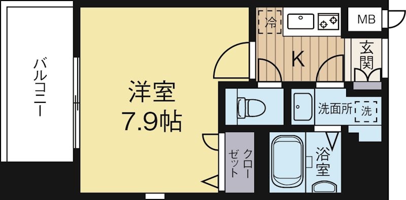 呉服町駅 徒歩2分 3階の物件間取画像