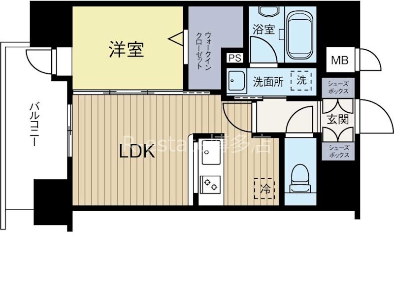 西鉄平尾駅 徒歩16分 11階の物件間取画像