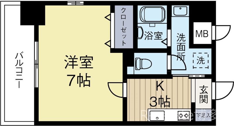 箱崎駅 徒歩4分 8階の物件間取画像