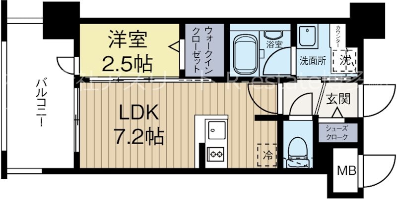 博多駅 徒歩13分 12階の物件間取画像