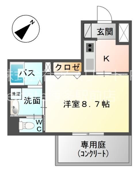 西鉄平尾駅 徒歩9分 1階の物件間取画像