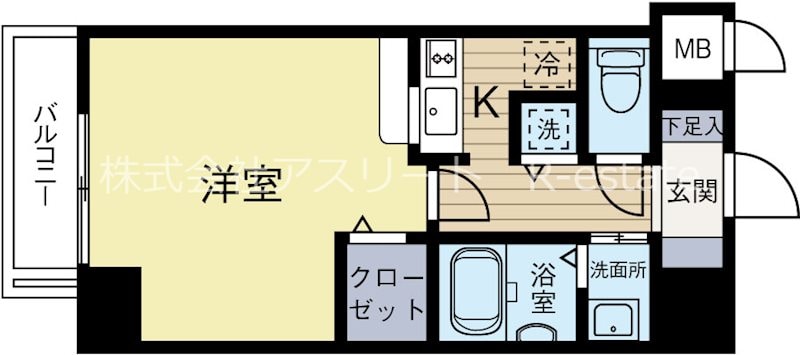 博多駅 徒歩19分 13階の物件間取画像