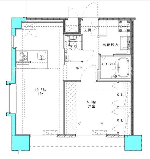 博多駅 徒歩16分 2階の物件間取画像