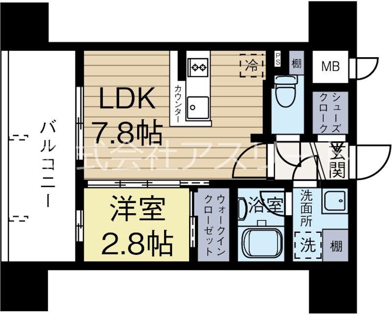 香椎宮前駅 徒歩3分 6階の物件間取画像
