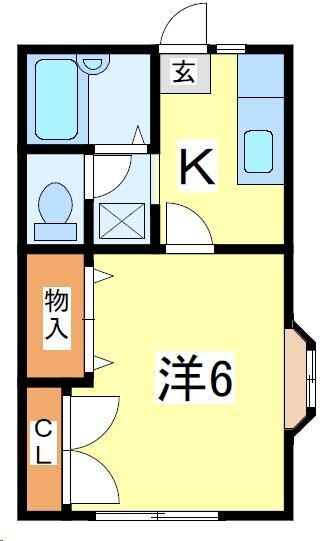 アパートメント中堤の物件間取画像