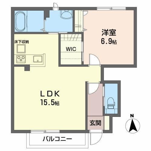 メゾンマスト向中野　Ａの物件間取画像