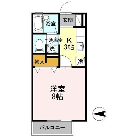 サンハイツ小中島　Ｅの物件間取画像