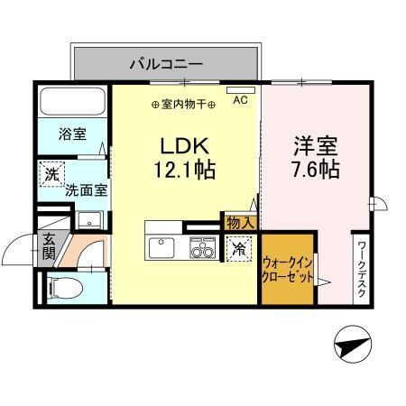 Ｄ－ＲＯＯＭ新庄町の物件間取画像