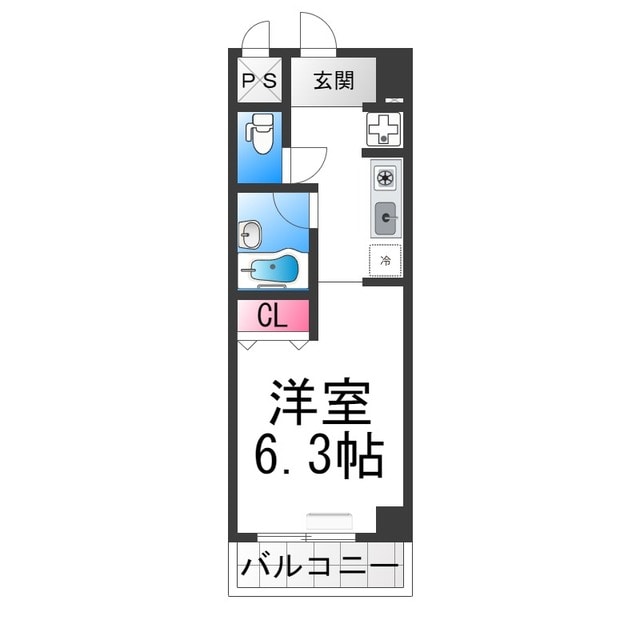 シュプレーム堺の物件間取画像