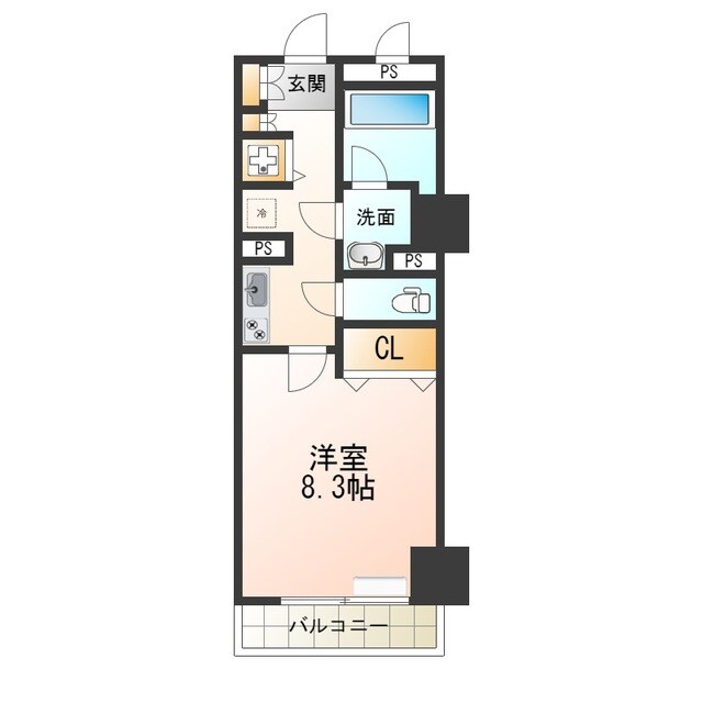 セントラル堺東の物件間取画像