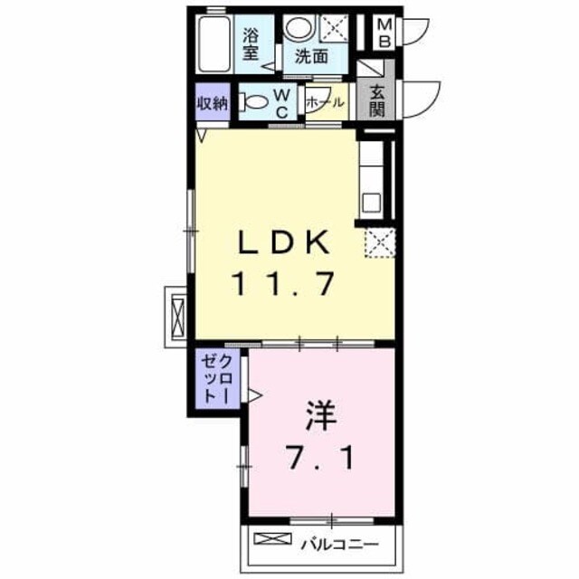 リヴェール北花田の物件間取画像