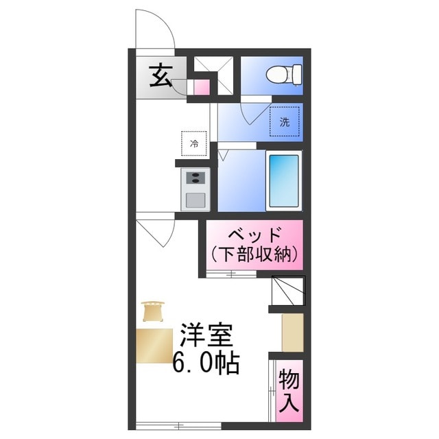 レオパレスプラムの物件間取画像