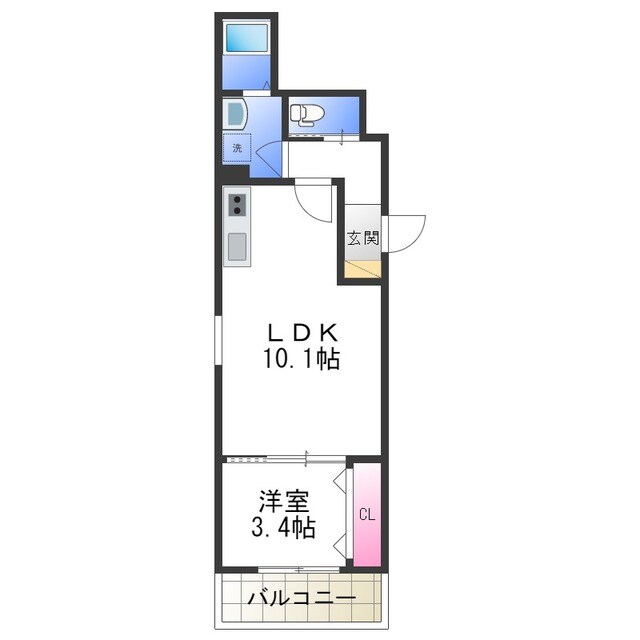 F+style浜寺石津町西3号館の物件間取画像