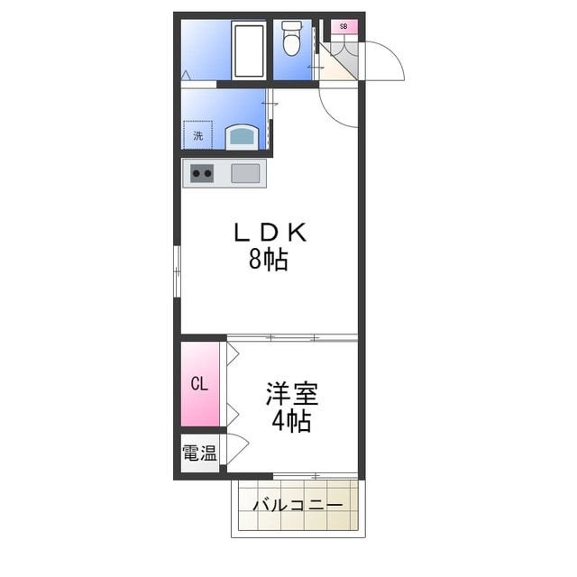 GRANDIR堺七道の物件間取画像