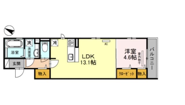 フェルミエ月見橋の物件間取画像