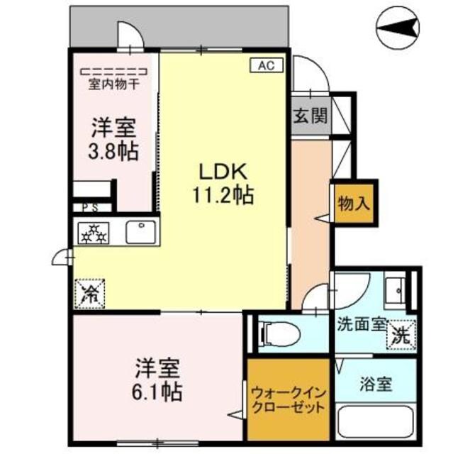 サンハイツ岡Ⅷの物件間取画像