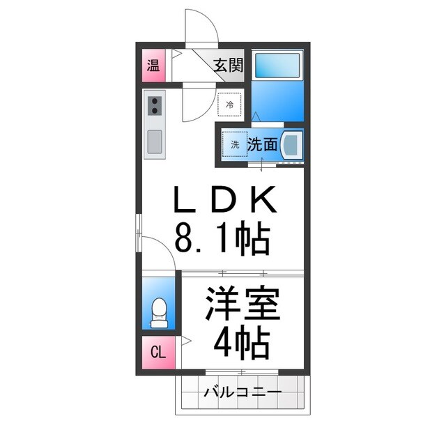 F asecia 諏訪ノ森の物件間取画像