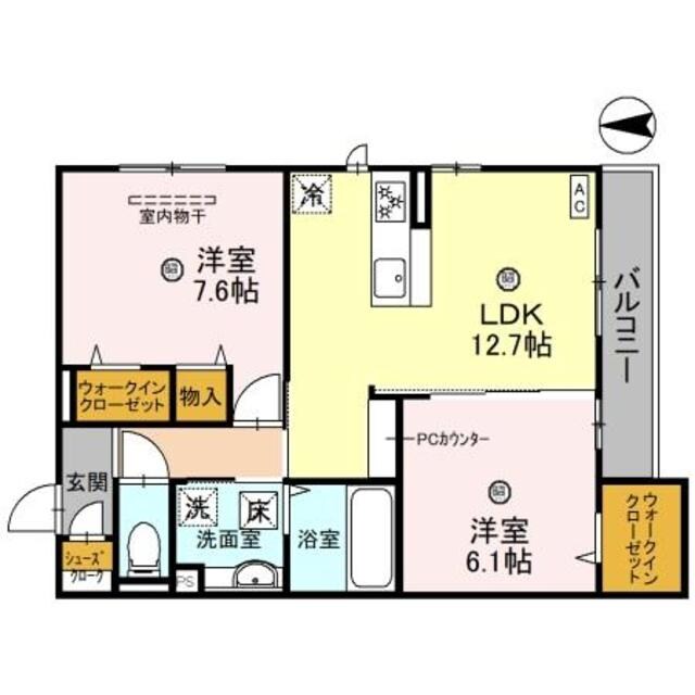 D-room北花田の物件間取画像