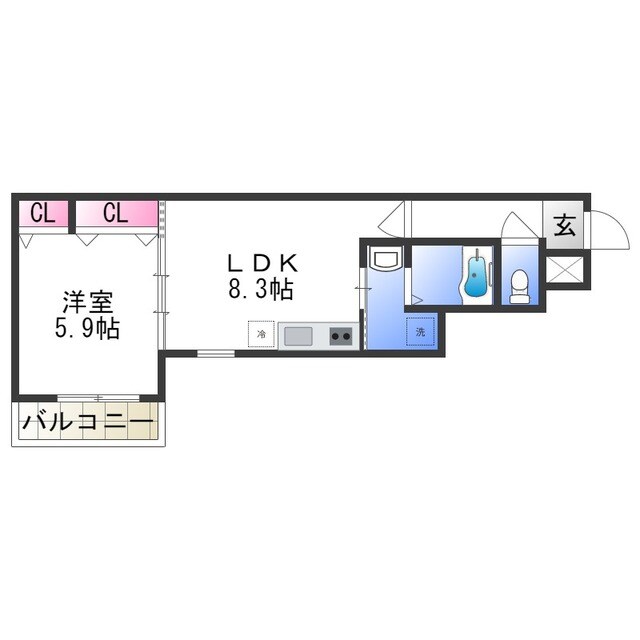 フジパレス我孫子前駅西の物件間取画像