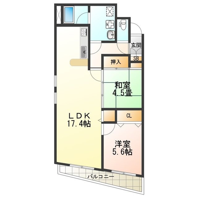 ＫＭ山坂の物件間取画像