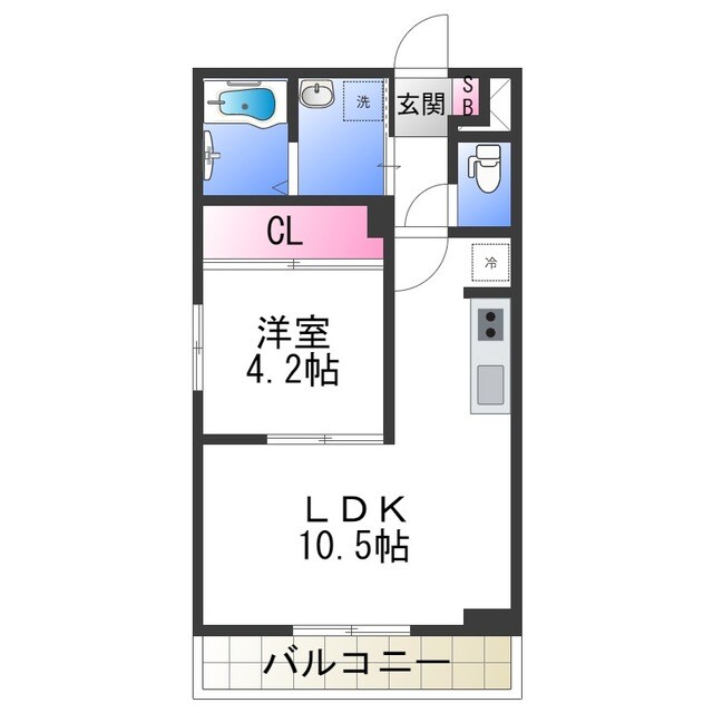 エスポワール東加賀屋の物件間取画像